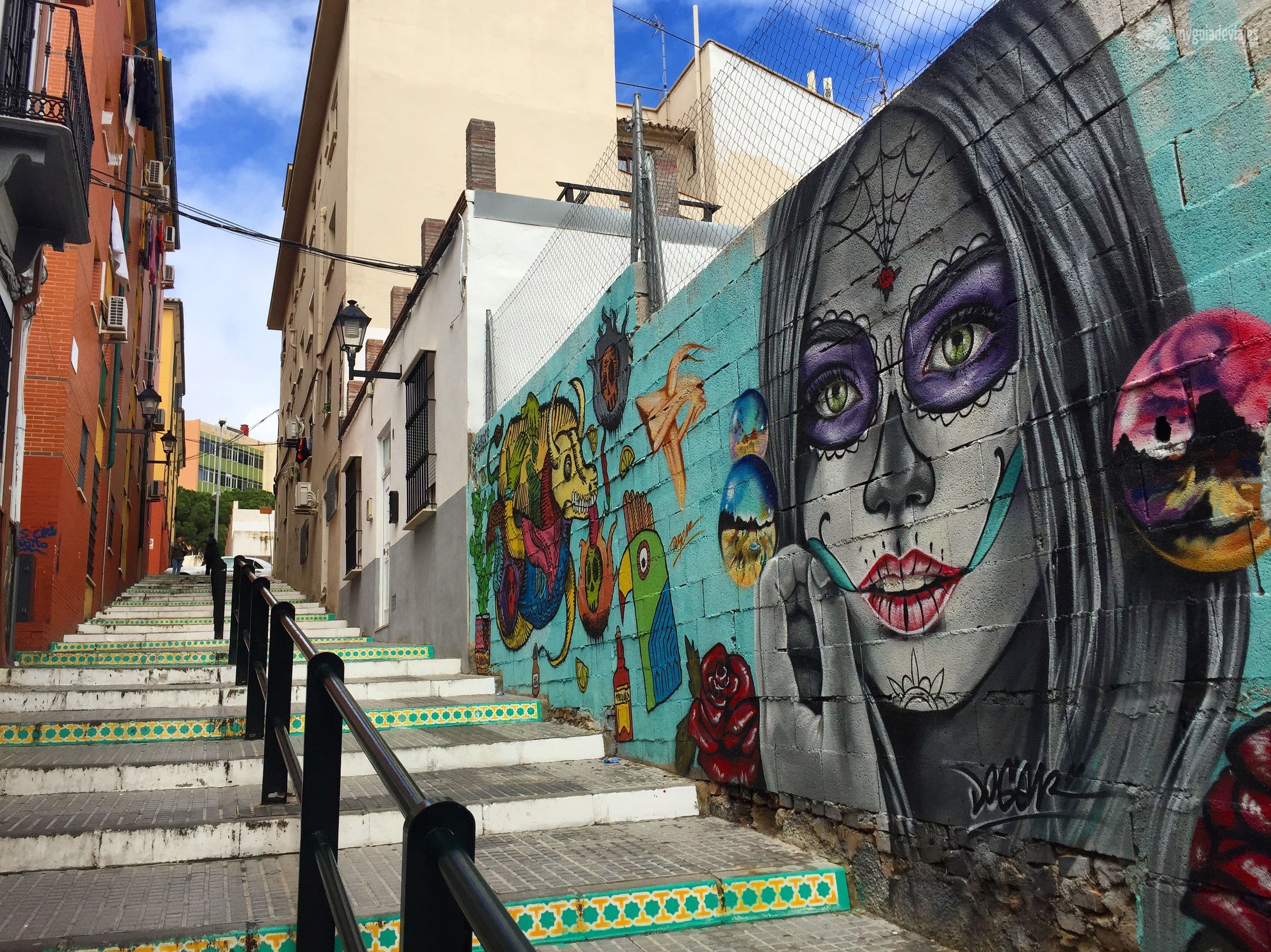 Cultural route through the Soho district of Malaga