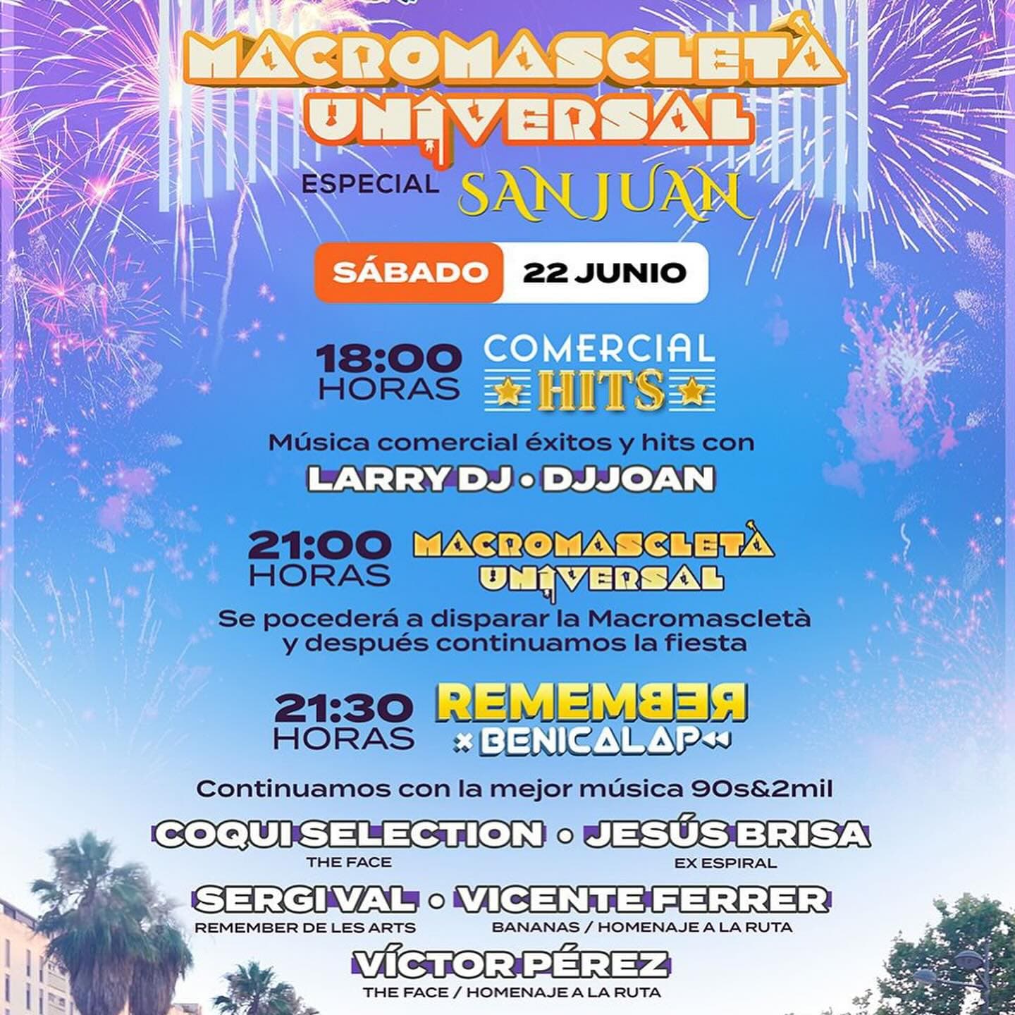 San Juan burns with the universal macromascletà + the Benicalap neighbourhood festival